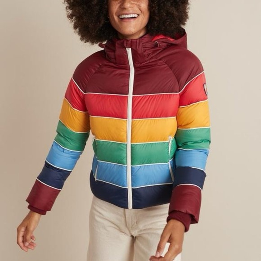 Marine Layer X LF Apres Rainbow Puffer Jacket